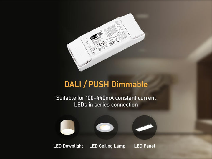 illuburg LED Trafo Dimmbar Dali Push 100mA - 440mA Konstantstrom 10W Flickerfree LED Netzteil Treibe
