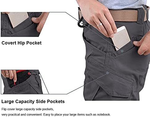 FEDTOSING Cargohose Herren Vintage Militär Tactical Hosen mit Stretch Arbeitshose Outdoor Viele Tasc