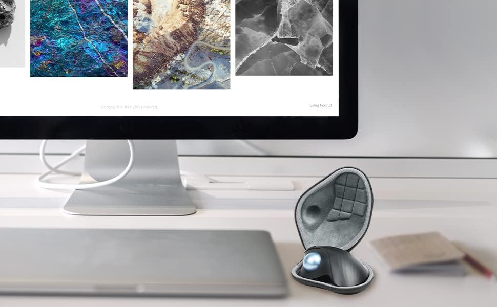 co2CREA Hart Reise Schutz Hülle Etui Tasche für Logitech Ergo M575S /M575 /M570 Wireless Trackball M
