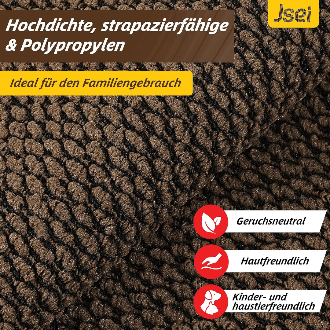 JSEI Fussmatte Innen 50 x 80 cm, Schmutzfangmatte rutschfest waschbar, Türmatte für Haustür Flur Ein