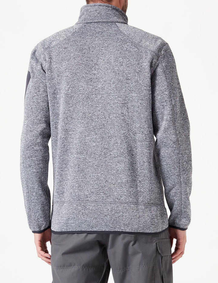 CMP Herren Knit tech mélange Fleece Jacket Fleecejacke 58 Eis-Titan-Schwarz, 58 Eis-Titan-Schwarz