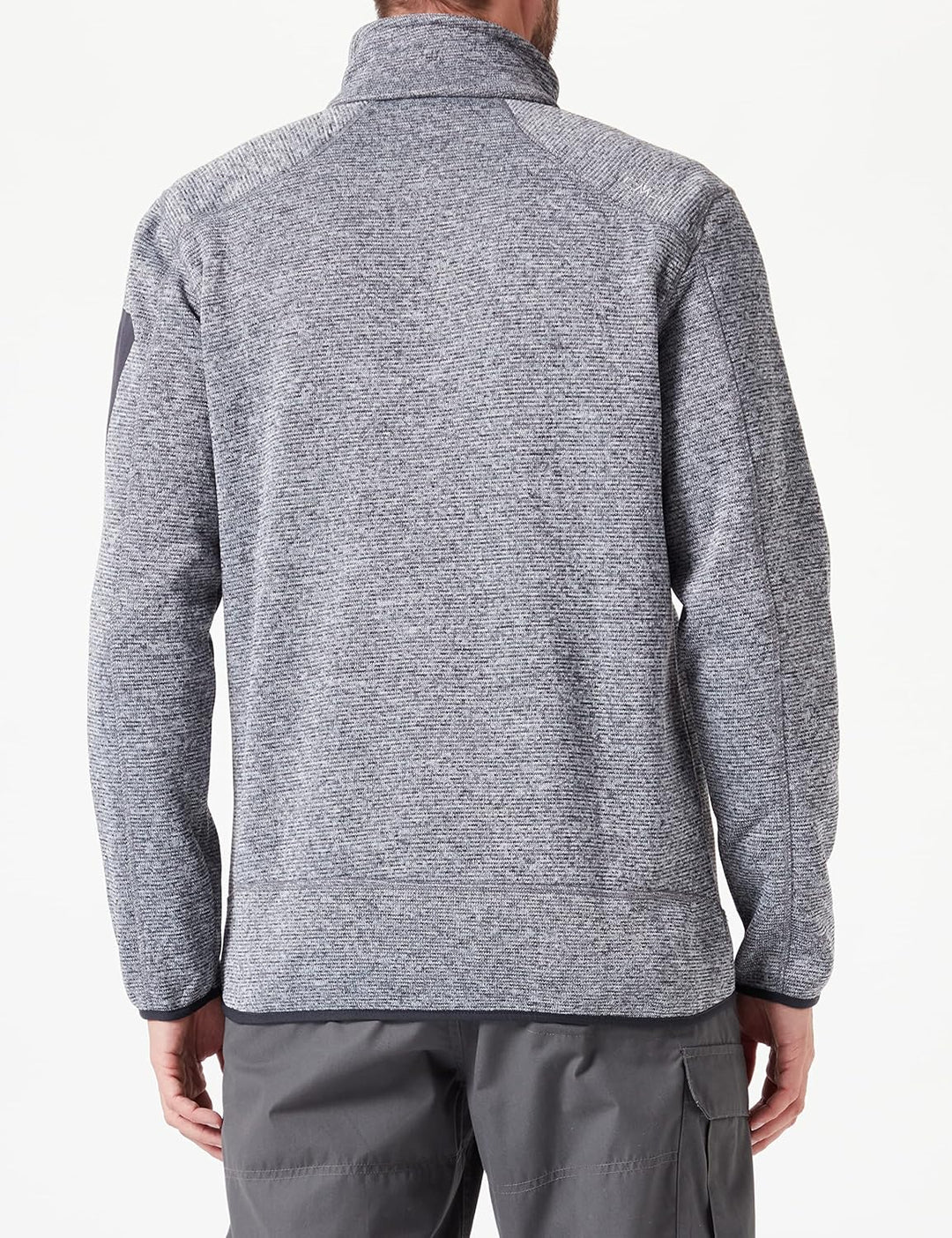 CMP Herren Knit tech mélange Fleece Jacket Fleecejacke S Eis-titan-schwarz, S Eis-titan-schwarz
