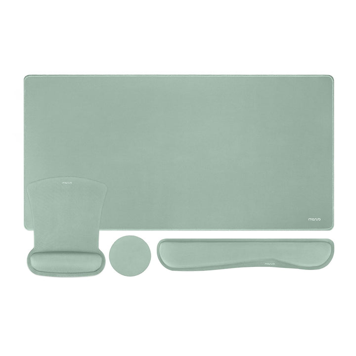 MOSISO Schreibunterlage Matte Tastatur Mauspad Set, 4-in-1 Ergonomisches Mousepad&Tastatur Handgelen