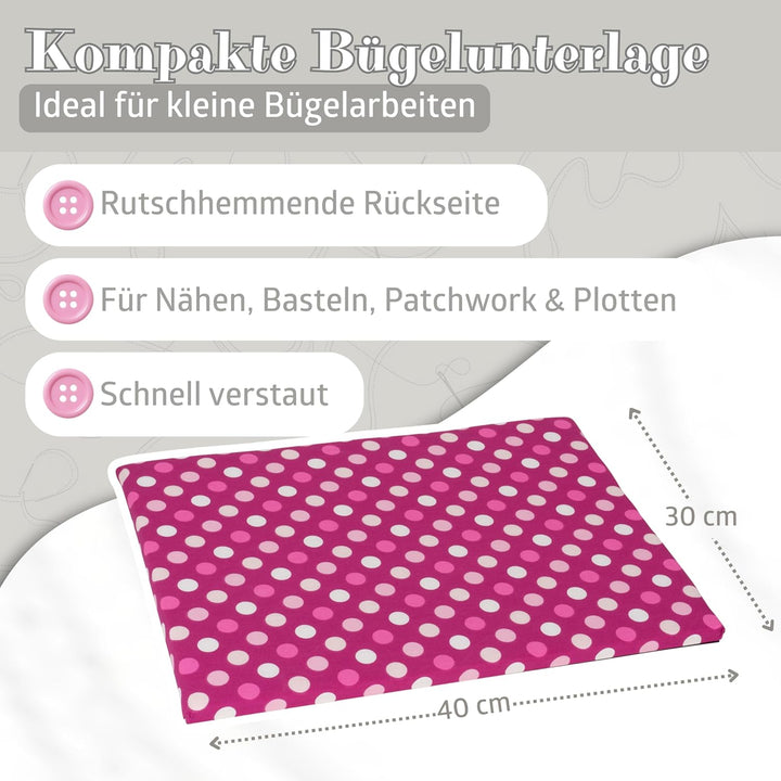 Semplix Bügelset 4-teilig mit Prym Mini-Dampfbügeleisen – Bügelunterlage, Silikonablage & Reisetasch
