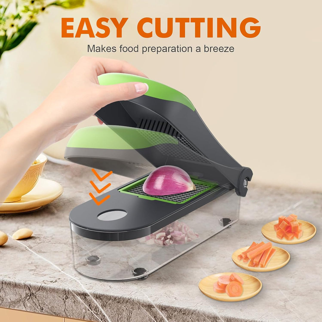 Ibergrif M521 Gemüseschneider, 6 in 1 Vegetable Chopper Multifunktionale, Gemüse Zerkleinerer Würfel