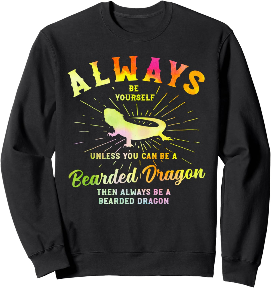 Bartagame Sei immer du selbst Krawatte Farbstoff Haustier E Sweatshirt