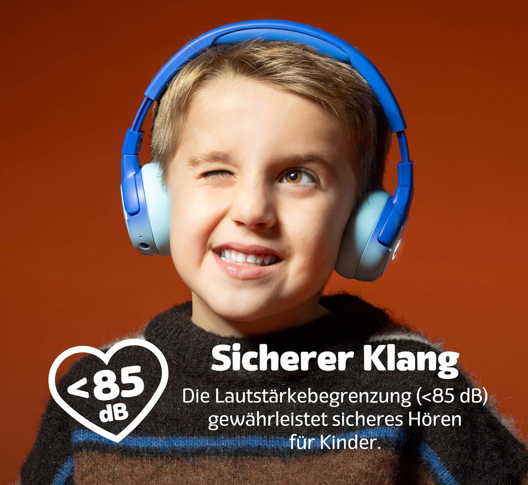 Fresh 'n Rebel Code Junior, kabellose Bluetooth-Kopfhörer für Kinder, sicherer Klang (, Wavy Water