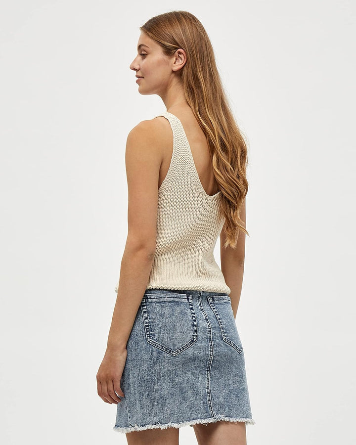 Desires Damen Jalisa Strickunterhemd M 0011 Gardenia, M 0011 Gardenia