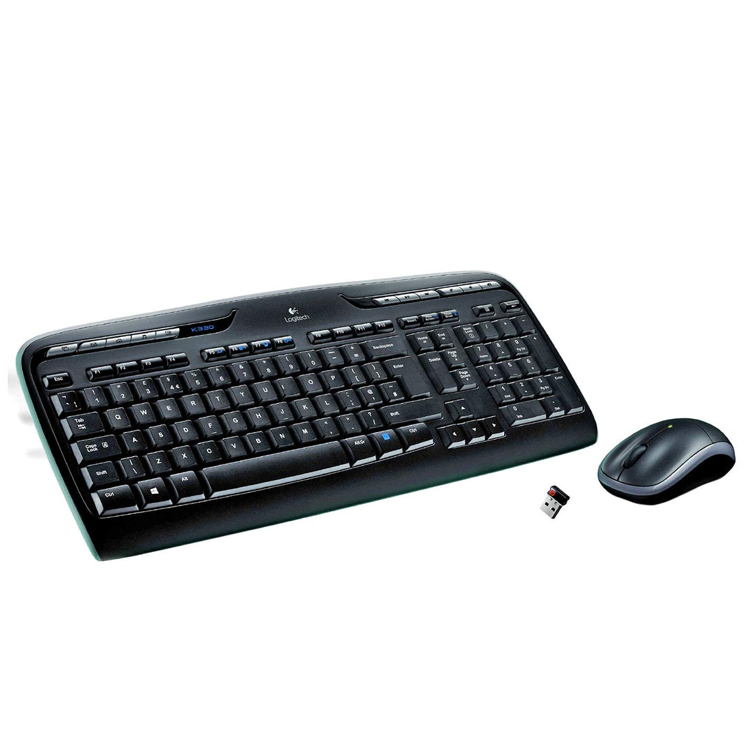 Logitech MK330 Kabelloses Tastatur-Maus-Set, 2.4 GHz Verbindung via Unifying USB-Empfänger, 4 progra