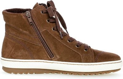 Gabor Damen Schnürstiefeletten | Frauen Schnürboots | High-Top Sneaker | Wechselfussbett | Reissvers