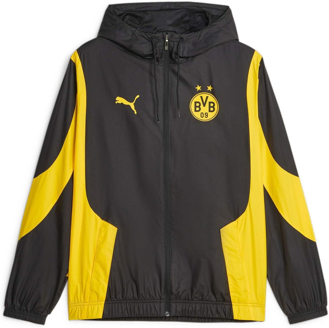 PUMA BVB Dortmund Prematch Jacke 2023/2024 Unisex XS Schwarz, XS Schwarz