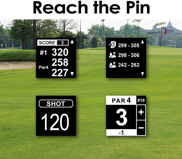 Canmore TW353 Golf-GPS-Uhr, kontrastreiches LCD-Display, leichtes Golfzubehör, grün, Grün