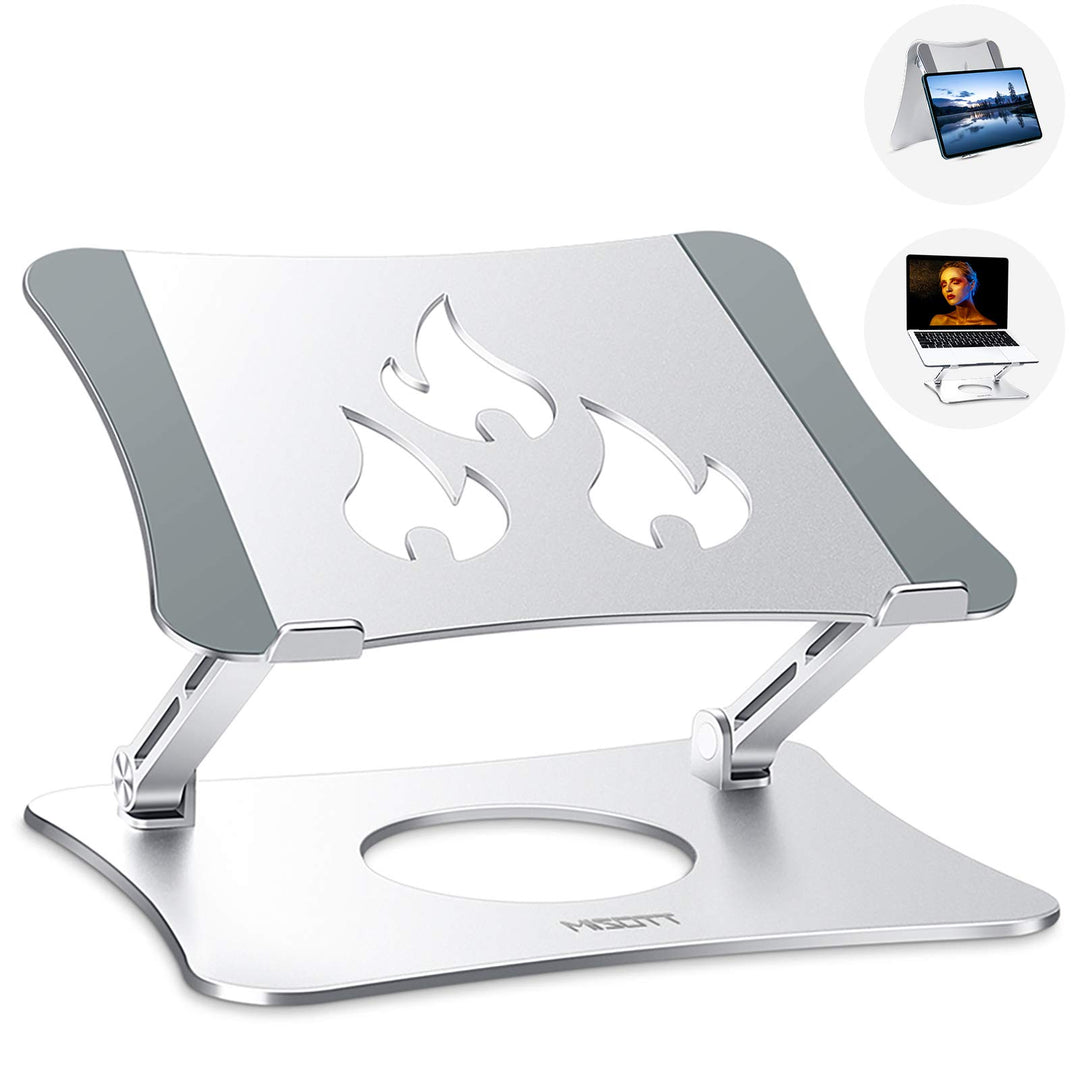 MISOTT Laptop Ständer, Ergonomisch Verstellbarer Laptop Ständer, 2 in 1 Computer Ständer Tablet Stän