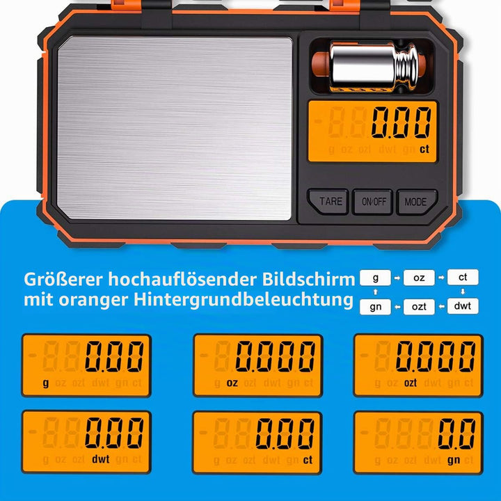 Brifit Feinwaage, Digitale Taschenwaage 200g/ 0,01 g Digitalwaage, Grammwaage, Goldwaage, Münzwaage,
