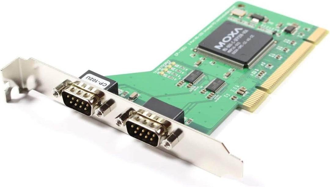 Moxa CP-102U, 2 Port RS-232 Board, Universal PCI Bus, 921.6 Kbps, eingebetteter Surge Schutz 15KV ES