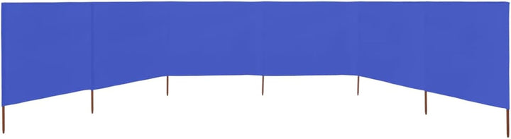 Homgoday 6 Paneele Windschutz Stoff 800x80cm Azurblau Camping Windschutz Blocker Windblocker Garten