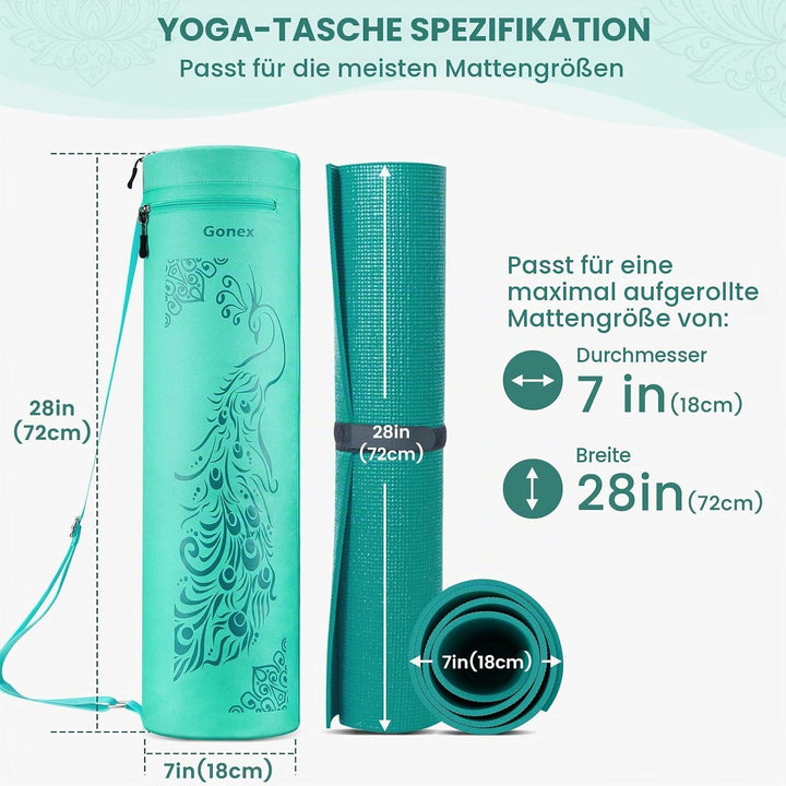 Gonex Yogatasche, Yogamatte Tasche Durchgehender Reissverschluss für Robuste wasserdichte Yogamatten