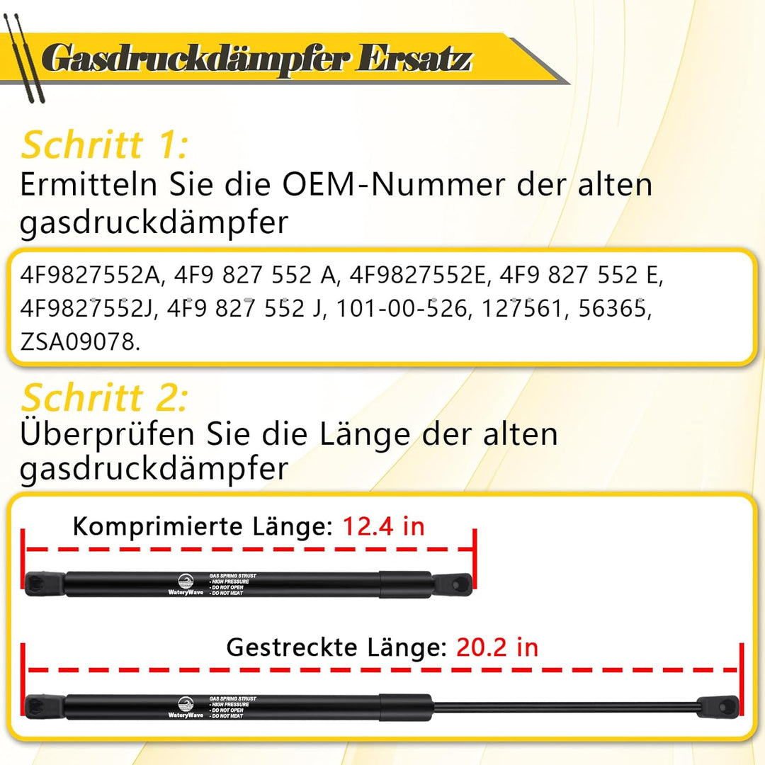 2X Heckklappendämpfer für Audi A6 Avant 2004–2011, für Audi A6 Allroad 2006–2011 Kofferraum-gasfeder