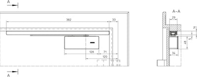 GEZE 184091, silber Türdämpfer ActiveStop aufliegend, Türdämpfung für Glastüren, Silber