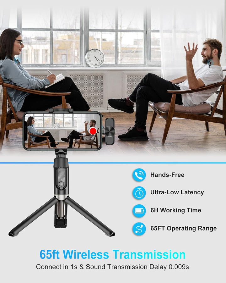 CKOKC Lavalier Mikrofon, Wireless Mini Mikrofon