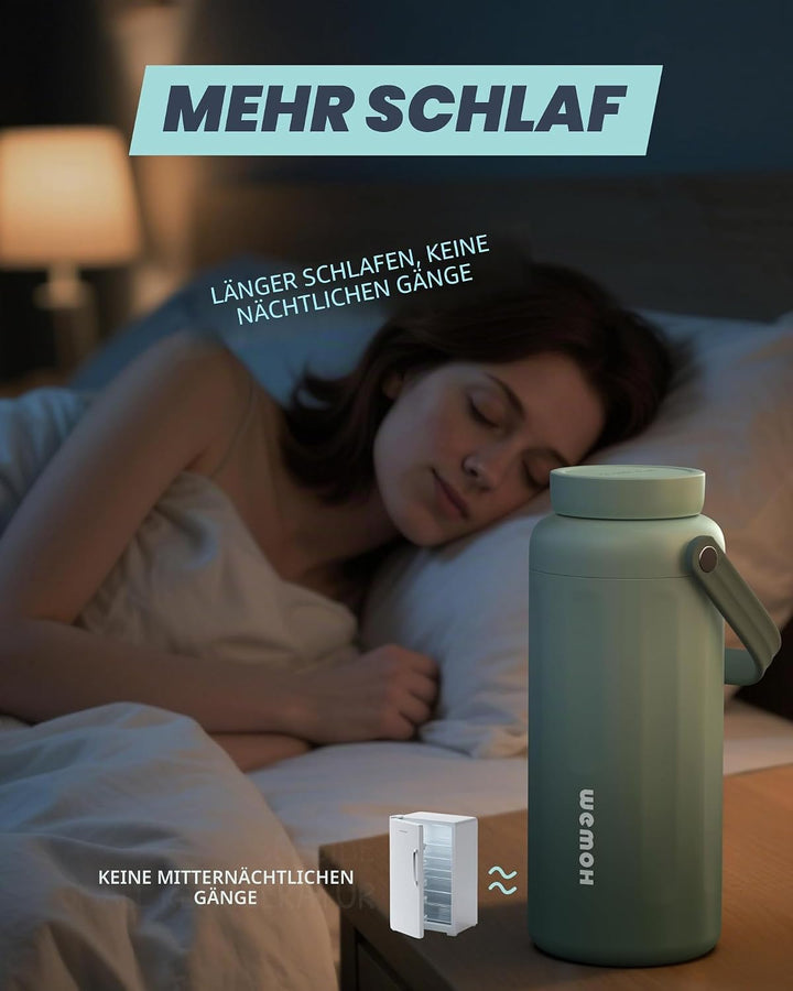 Muttermilch-Kühlflasche – 24 h Doppelwand-Kühlung, TSA-zugelassen, mit 2 auslaufsicheren Flaschen &