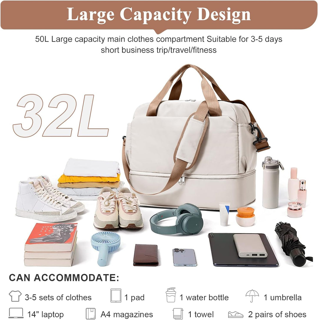 Reisetasche Damen 40x30x20 Ryanair Handgepäck Tasche Sporttasche Weekender Bag Schwimmtasche Wasserd