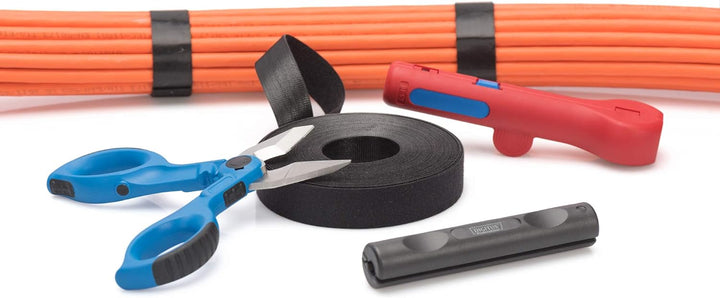 DIGITUS M6 Schrauben & Käfigmuttern – 100 Stück Set – Für 19-Zoll & 10-Zoll Schränke + Klettband für