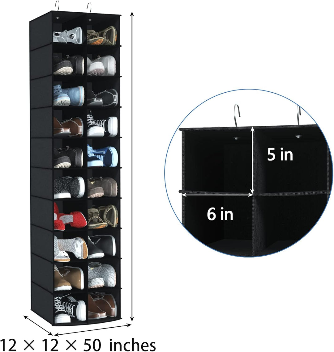 Libeder Hängender Schuh-Organizer für Schrank, hängende Schrank-Organizer, 20 Abschnitte, platzspare