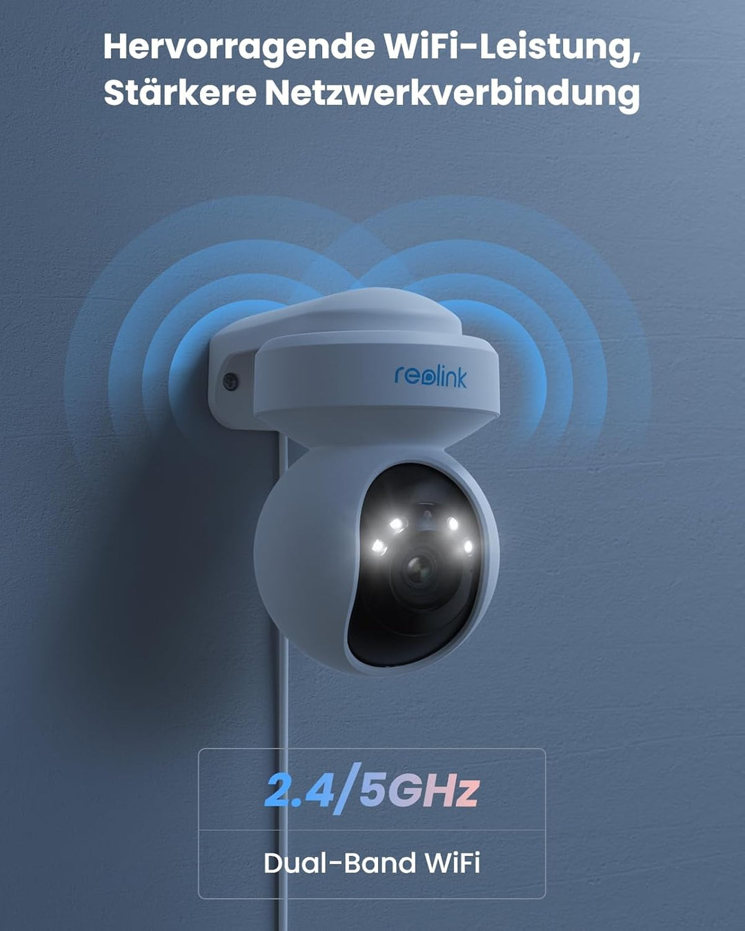 Reolink 5MP PTZ Überwachungskamera Aussen, 3X Optischer Zoom, 2,4/5GHz WLAN Kamera Outdoor mit Perso