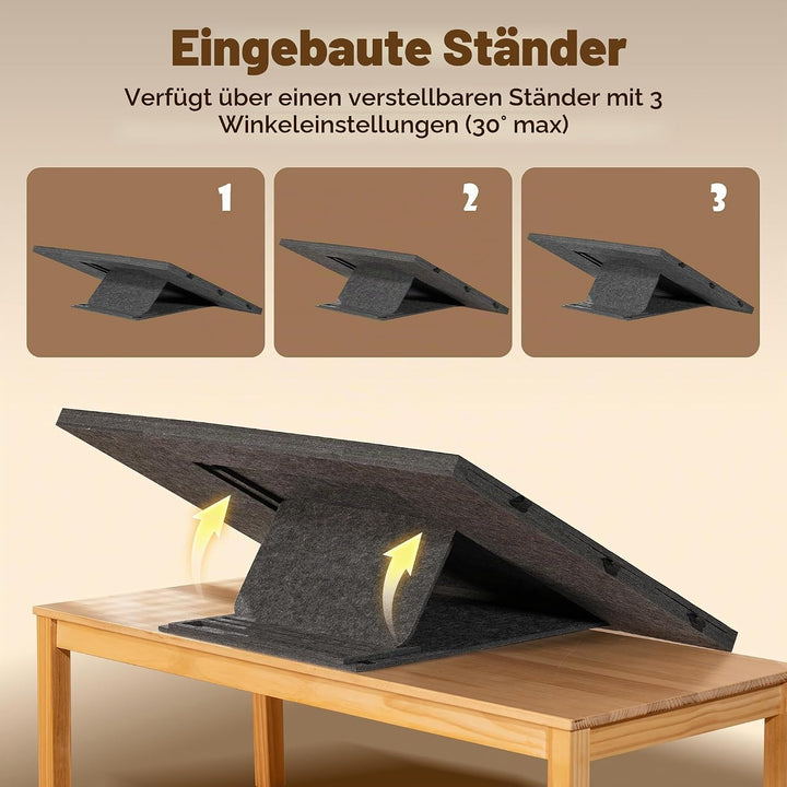 Tektalk klappbarer Puzzletisch mit Abdeckung, 3-Kippwinkel-Puzzleplateau, leichtes tragbares Filzpuz
