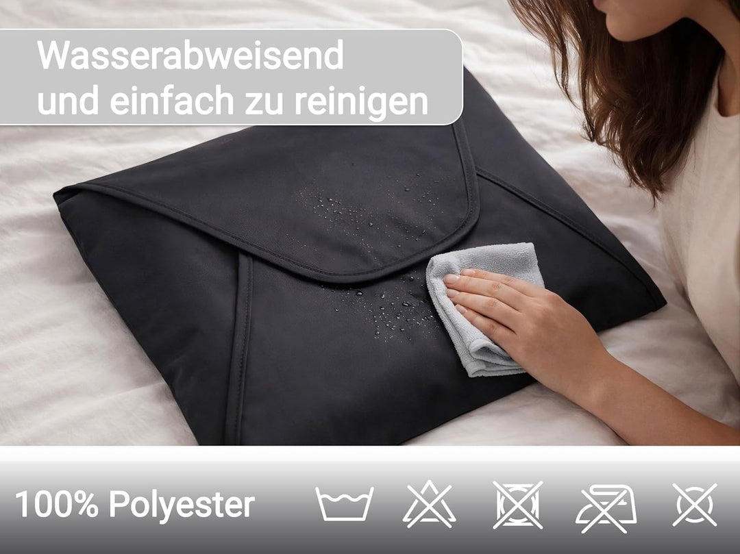 ZOLLNER 3er Set Hemdentasche 41x30 cm, faltenfreie Kleidung, wasserabweisend Schwarz, Schwarz