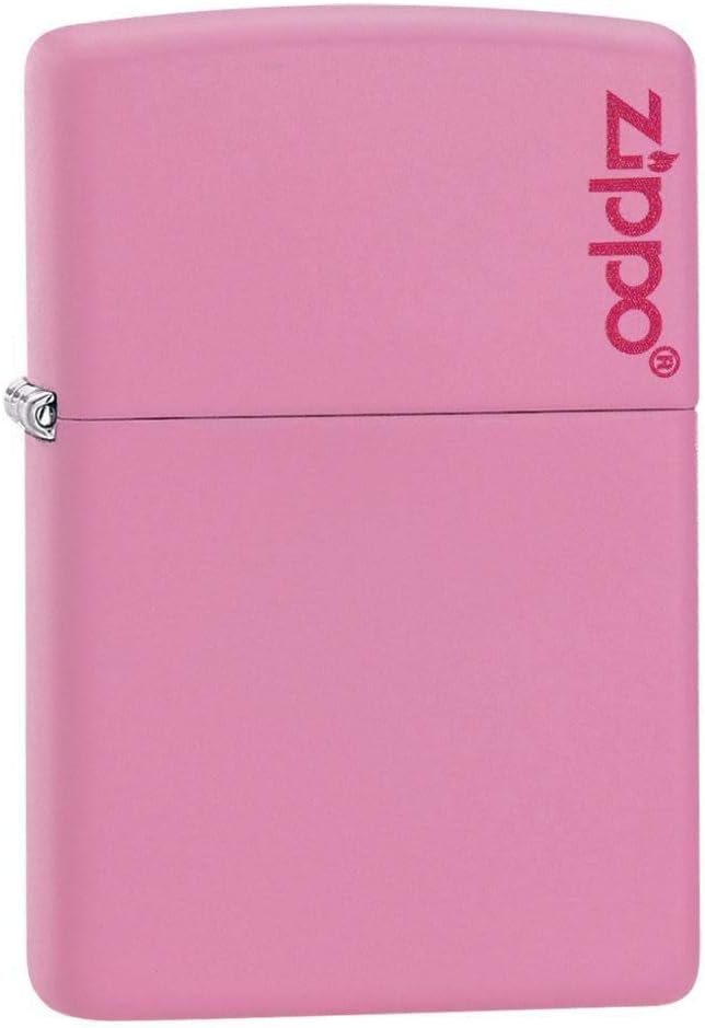 Zippo 60001206 Logo Feuerzeug, Messing, Pink Matte