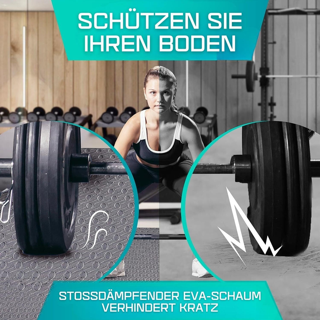 Yes4All Schaumstoffmatten mit Bordüre – ineinandergreifende Bodenmatten für Fitnessgeräte – Eva-Bode