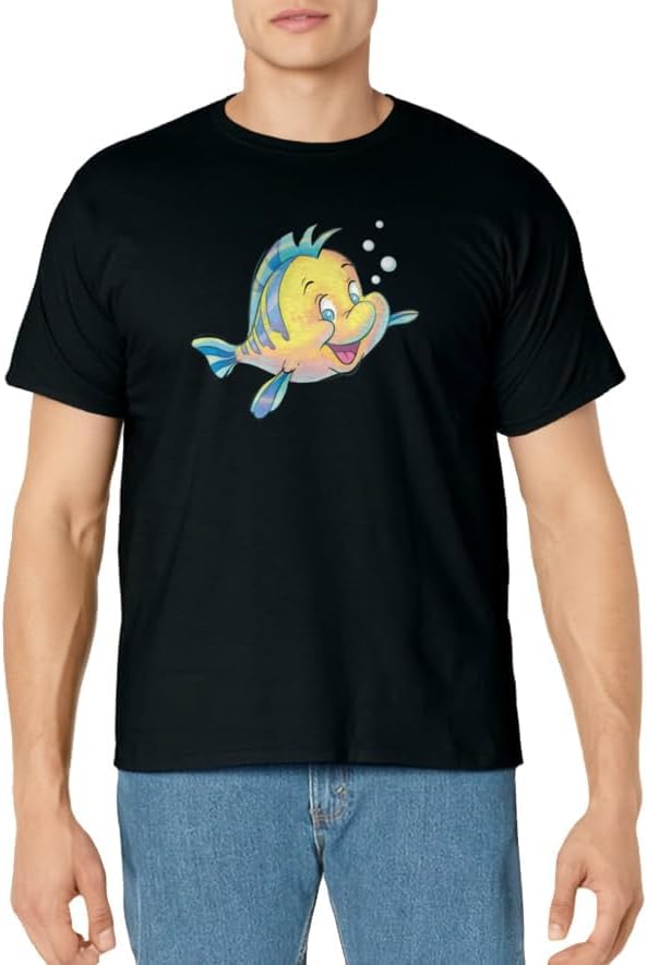 Disney The Little Mermaid Flounder Bubbles T-Shirt