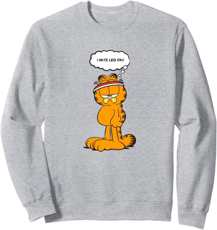 Garfield I Hate Legs Day Work Out Garfield Sweatshirt