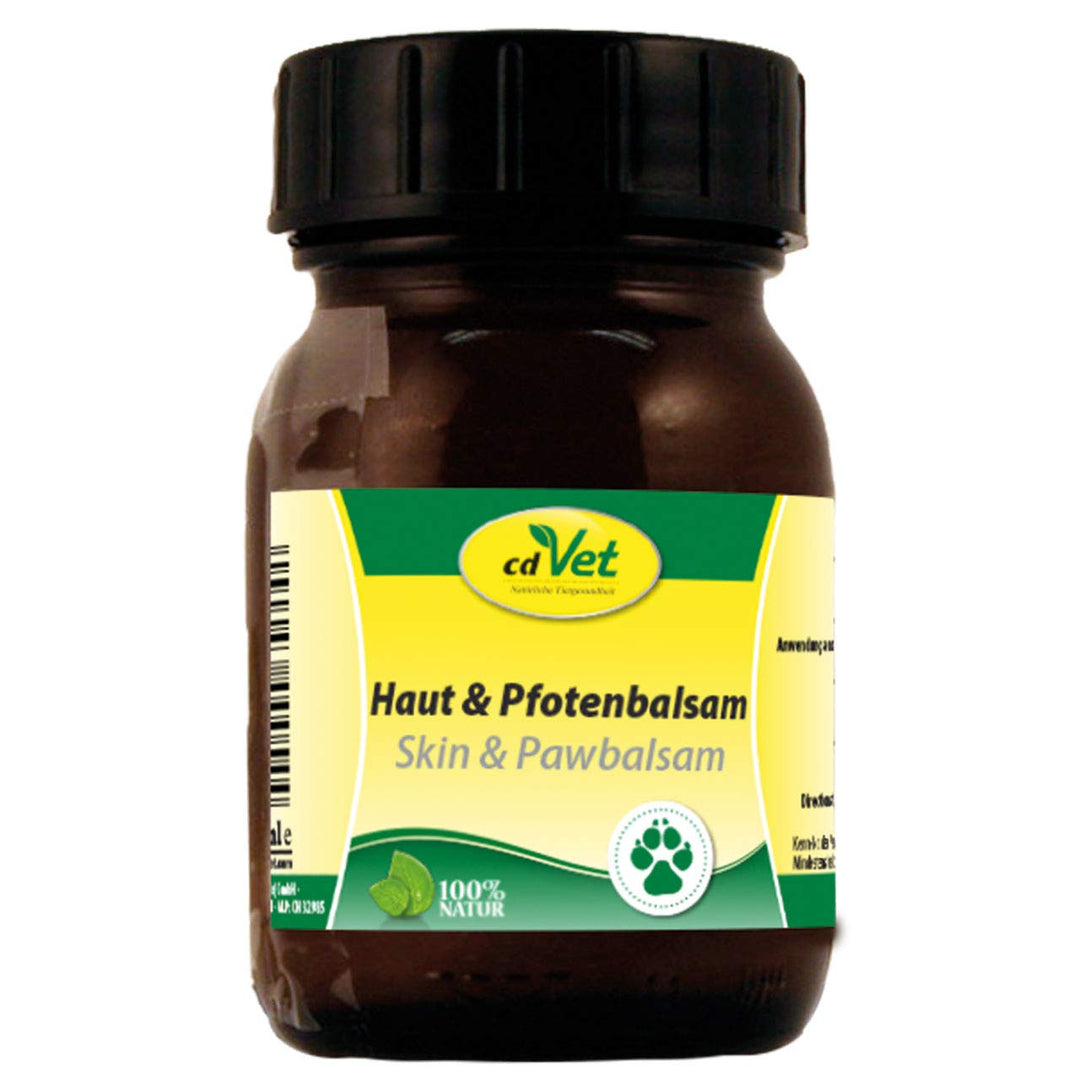 cdVet Naturprodukte Haut &amp; Pfotenbalsam 75 ml – Natürliche Pflege für Hundehaut und Pfoten – Schutz