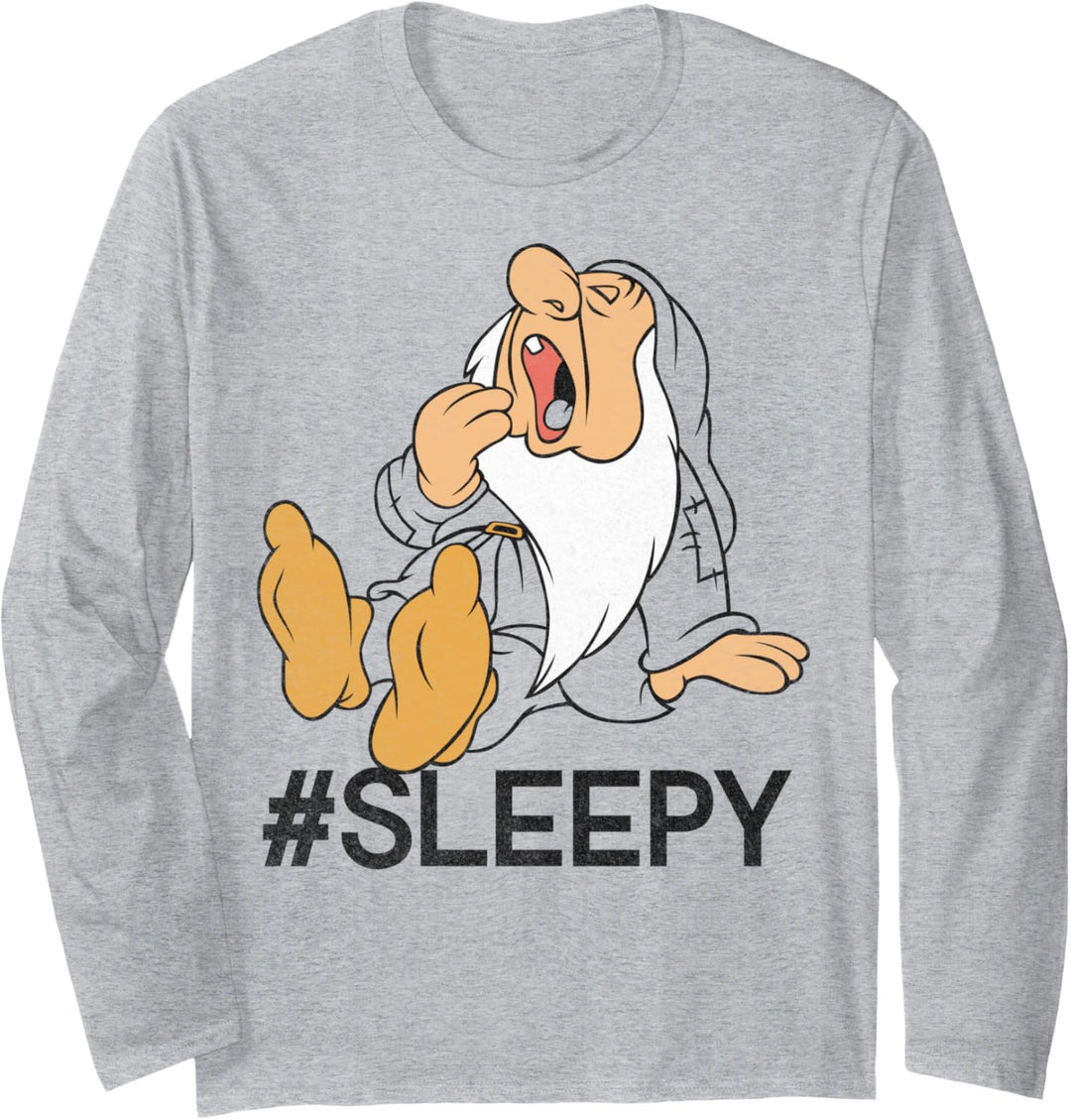 Disney Snow White Hashtag Sleepy Langarmshirt