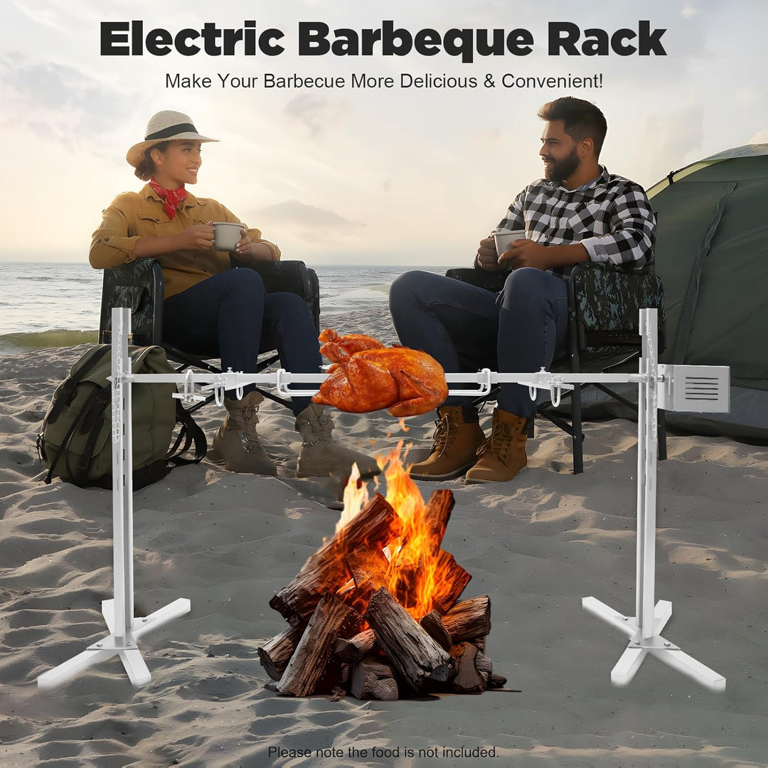 BBQ Spanferkelgrill mit Motor Höhenverstellbar elektrischer Edelstahl Drehspiess Grill Lammgrill 30k