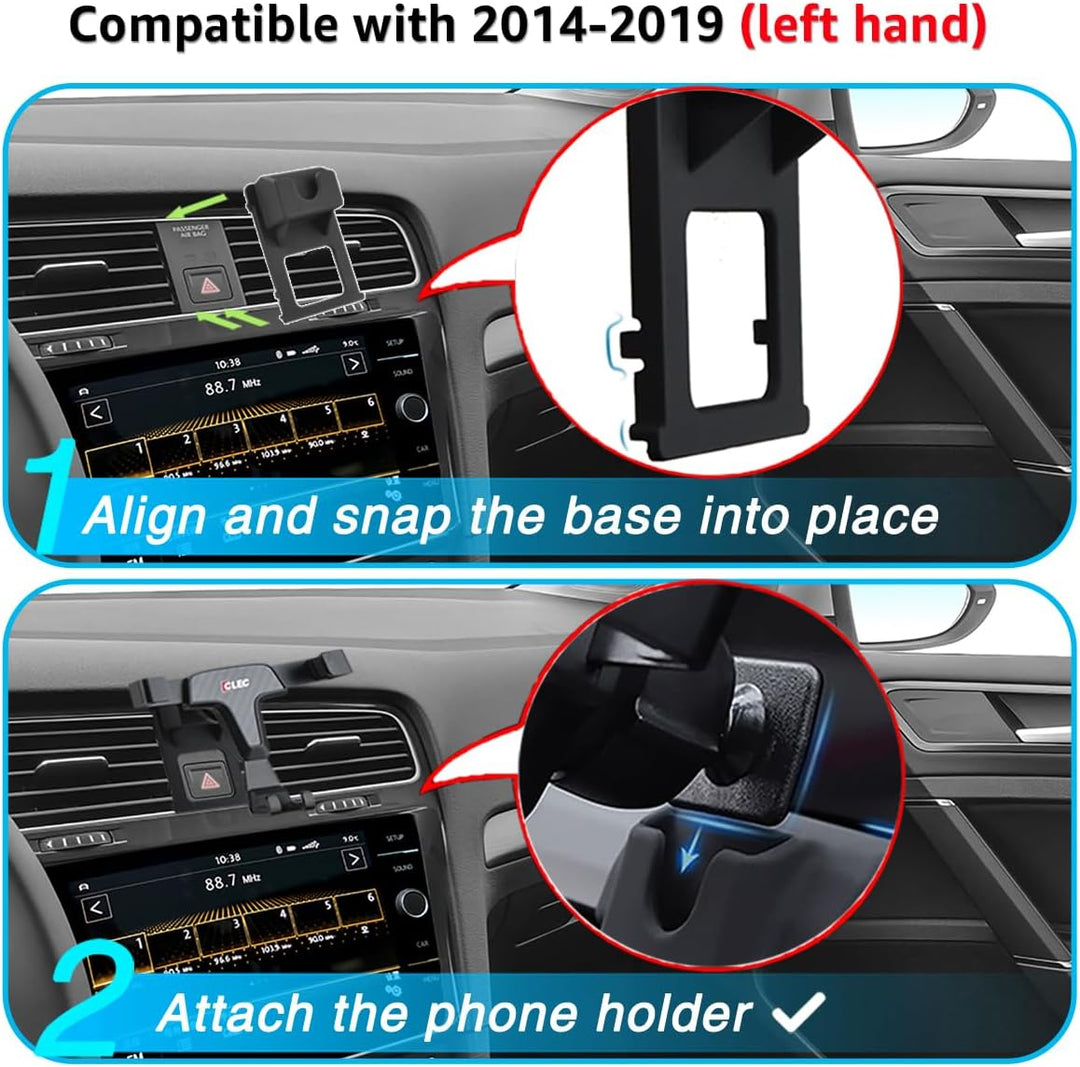 AYADA Handyhalterung Kompatibel mit Golf 7, Handy Halter Phone Holder Gravity Auto Lock Stabil ohne