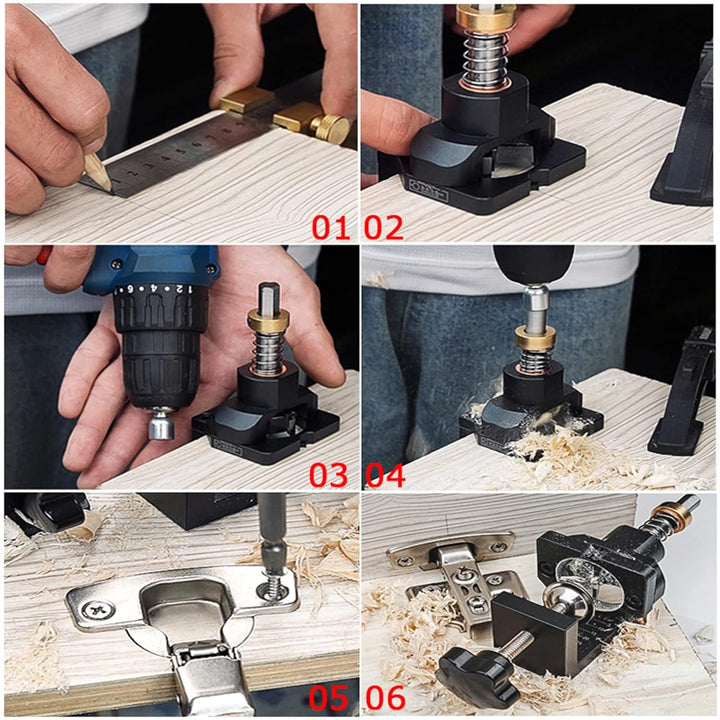 35mm Scharnier-Bohrschablone Türschränke Lochöffner für Holzbearbeitung DIY werkzeug Lochsäge vorric
