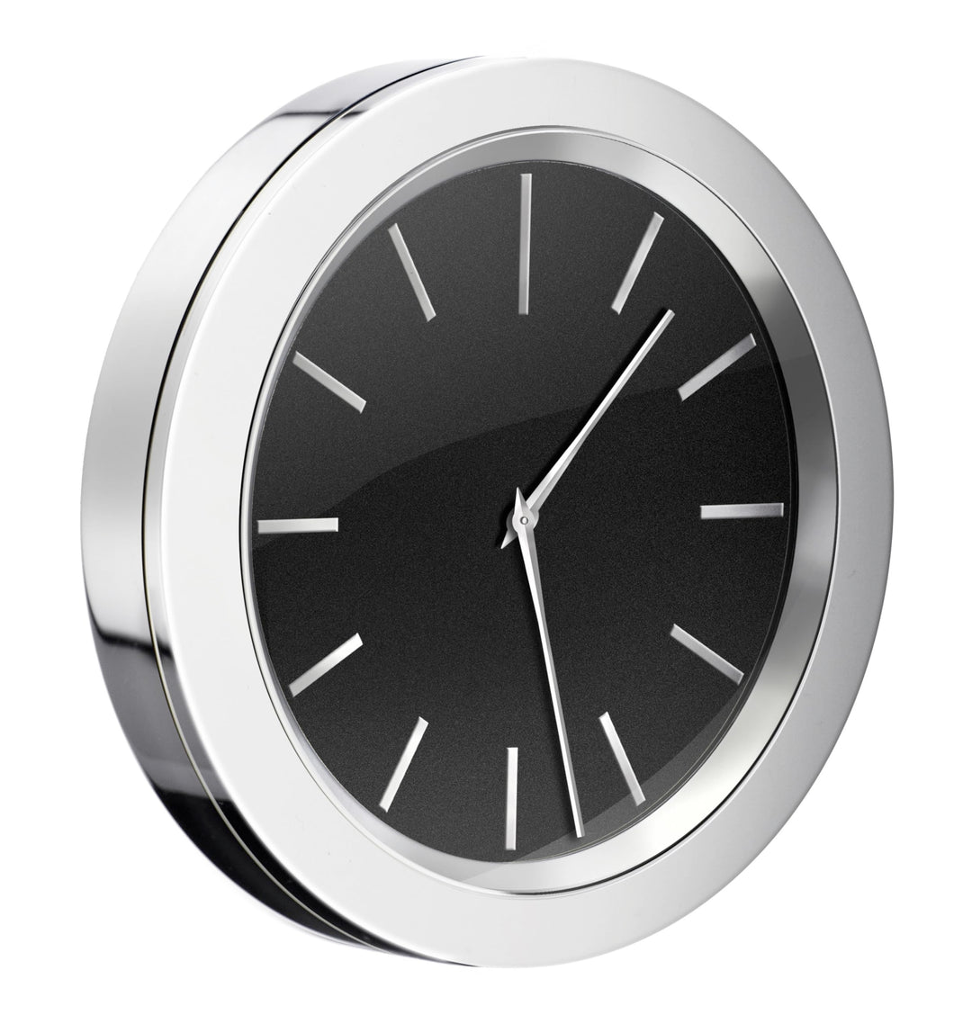 Smedbo Time Badezimmeruhr verchromt mit schwarzem Ziffernblatt Dm.: 60mm YK380