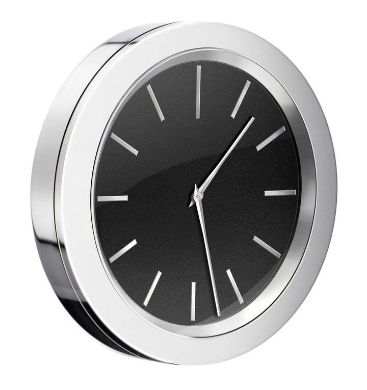 Smedbo Time Badezimmeruhr verchromt mit schwarzem Ziffernblatt Dm.: 60mm YK380