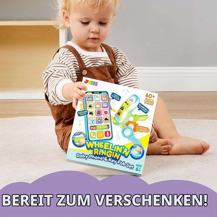 JOYIN Baby Spielzeug Schlüssel und Handy, Sensorik Spielzeug Autoschlüssel Telefon Spielzeug für Kin