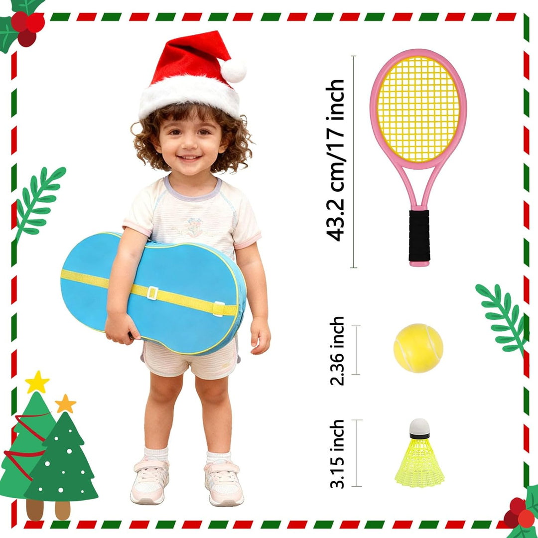 Ppbmocw TennisschläGer Kinder 2-15 Jahre,Das TennisschläGer-Set FüR Kinder Umfasst Zwei 17-Zoll-Tenn