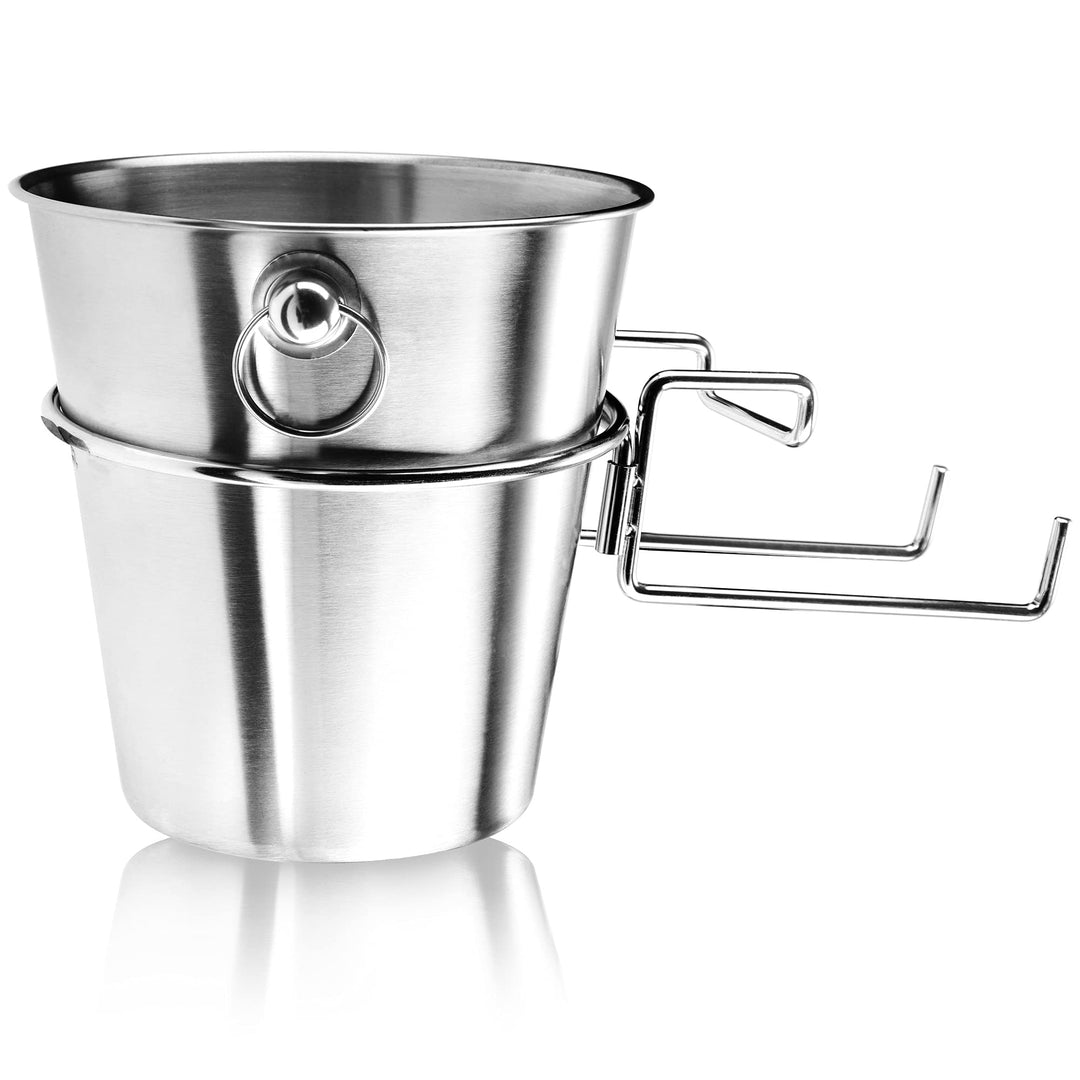 COM-FOUR® Sektkühler mit Tischhalter - Kühlkübel für Sekt, Wein und Champagner - Edler Weinkühler au