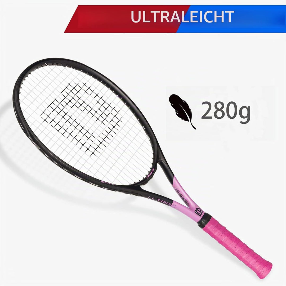 27 Zoll Tennisschläger für Erwachsene, 2 Tennisschläger mit Hülle,Geeignet für Damen Herren Anfänger