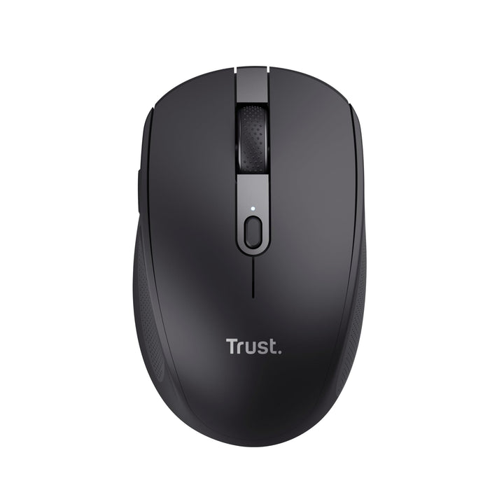 Trust Ozaa Leise Kabellose Maus Bluetooth + 2.4GHz, Schwarz | Kompakte Mehrgeräte Funkmaus, 60% Recy