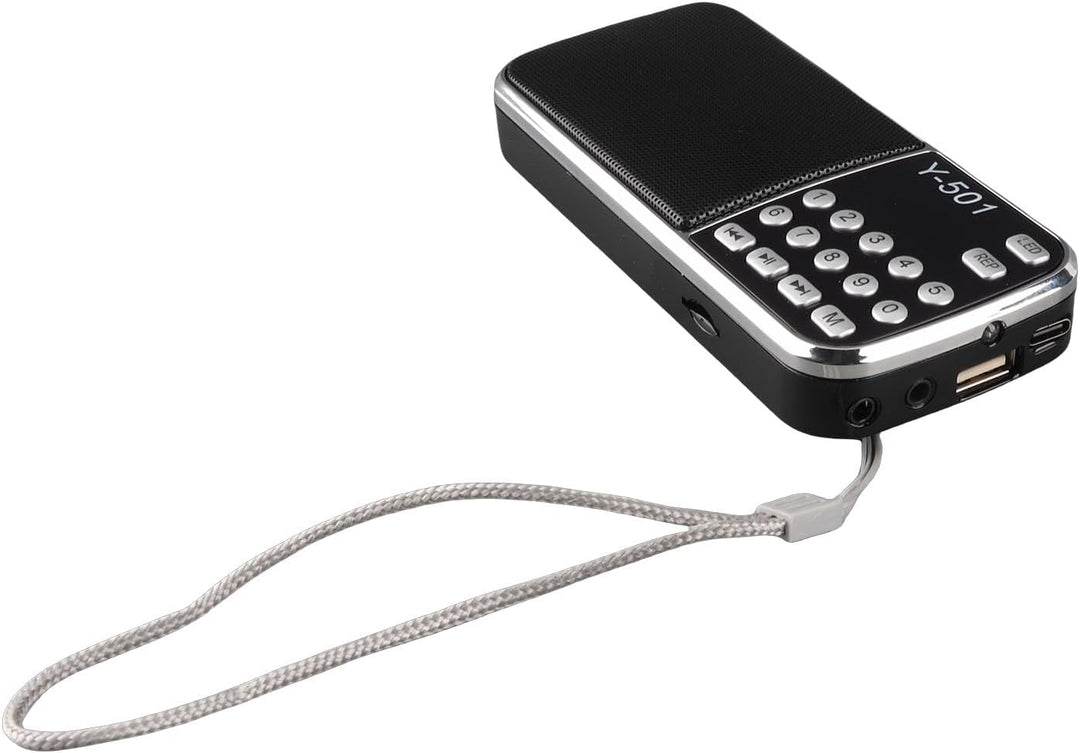 VBESTLIFE -Radio mit LED-Taschenlampe-Funktion, MP3-U-Scheibe des Musik-Spieler-FM TF