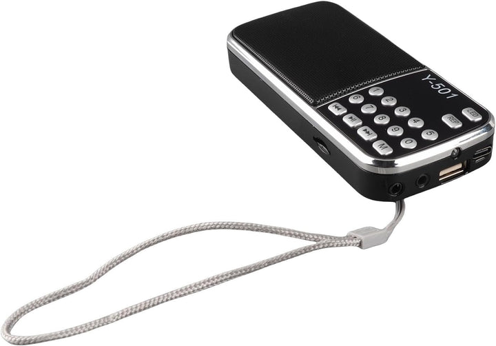 VBESTLIFE -Radio mit LED-Taschenlampe-Funktion, MP3-U-Scheibe des Musik-Spieler-FM TF
