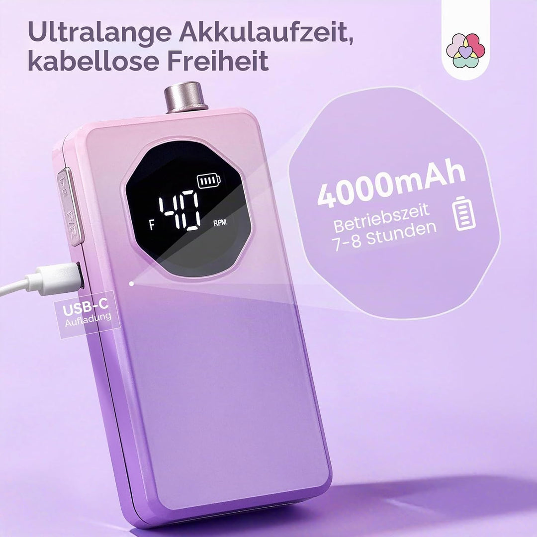 SAVILAND Nagelfräser Professionell 40000 U/min, 12 in 1 Tragbare Wiederaufladbare Elektrische Nagelf